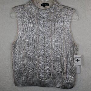 1. State Silver Cable Knit Sweater